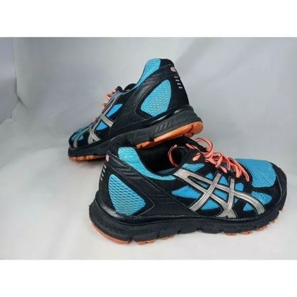 Asics Gel Scram Women's Shoes Size 8 T2J6Q Teal,Black,Pink Preowned‎