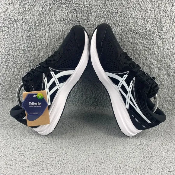 ASICS MEN'S GEL-CONTEND 7‎ Running Shoes Black White Size 11.5 Lace Up Athletic