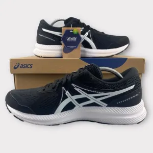 ASICS MEN'S GEL-CONTEND 7‎ Running Shoes Black White Size 11.5 Lace Up Athletic