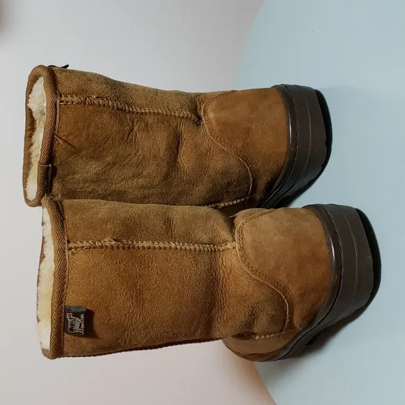 Australian Boot Company MENS /UNISEX Chestnut Suede/Sheepskin Boots