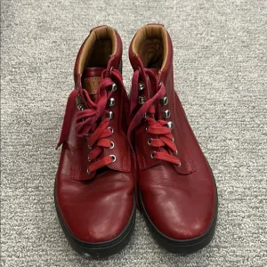 BALLY Men's Lace Up Ankle Shoes Size 8D In Red