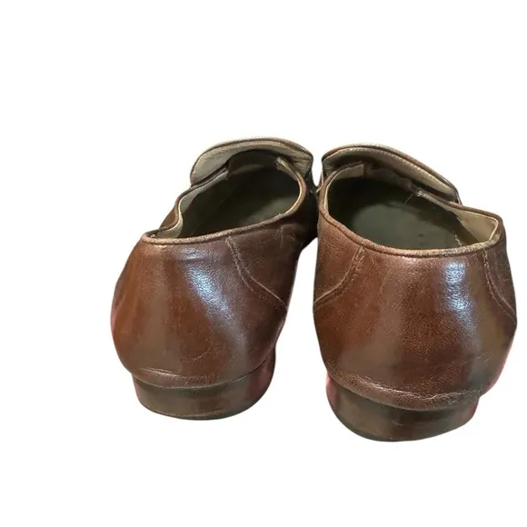 Bally Men’s Size 9 Shoes Brown Leather Switzerland Strap Loafers Comfort Soft