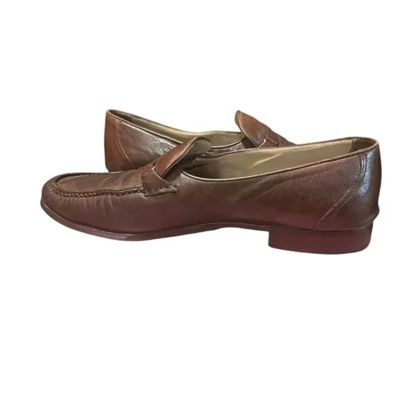 Bally Men’s Size 9 Shoes Brown Leather Switzerland Strap Loafers Comfort Soft