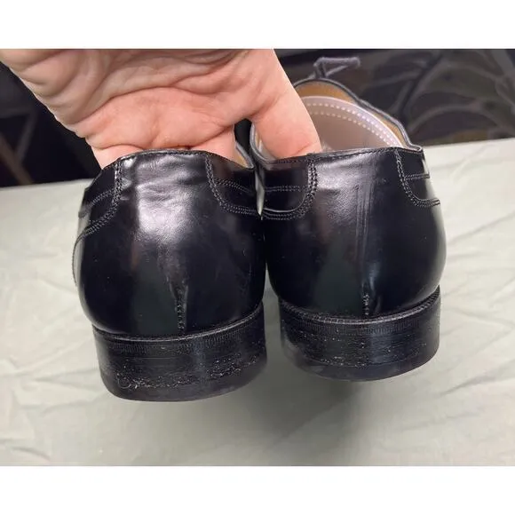 Bally of Switzerland Oxford Men 9 EEE Extra Wide Kensington Shoes Black Leather