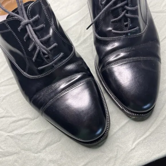 Bally of Switzerland Oxford Men 9 EEE Extra Wide Kensington Shoes Black Leather