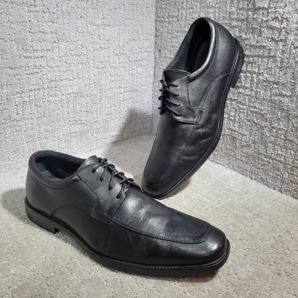 Banana Republic Advanced Comfort Men's Size 10.5 US Black Leather Oxford Shoes