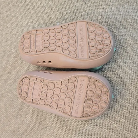 Baubles Soles Toddler Shoes - Mauve and Teal Heart