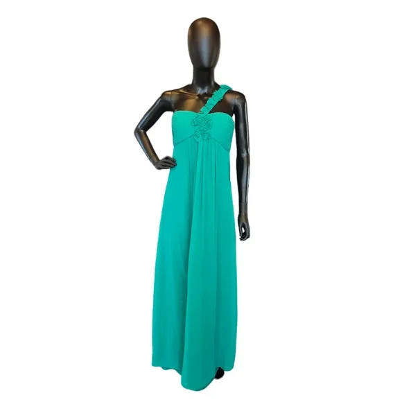 BCBG Max Kelly Green Chiffon Maxi Dress