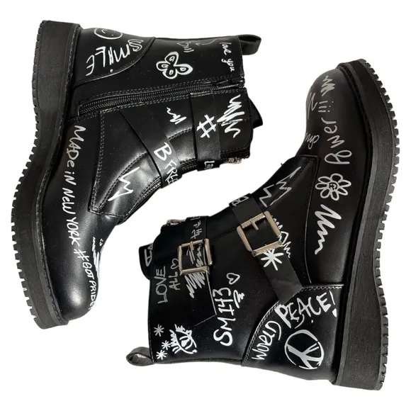 Big Girls Shoes Size 6 Black Steve Madden Wordup Boots Girls' Grade School