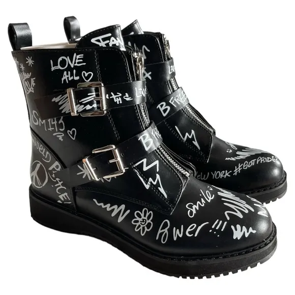 Big Girls Shoes Size 6 Black Steve Madden Wordup Boots Girls' Grade School