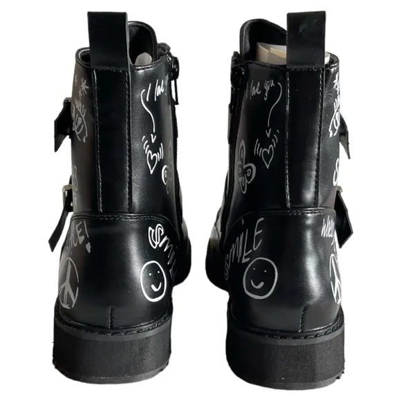 Big Girls Shoes Size 6 Black Steve Madden Wordup Boots Girls' Grade School