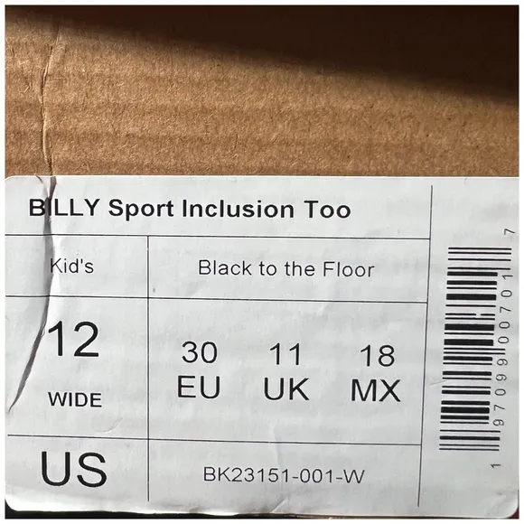 Billy Footwear • Inclusion Too (Kids) - Black to the Floor