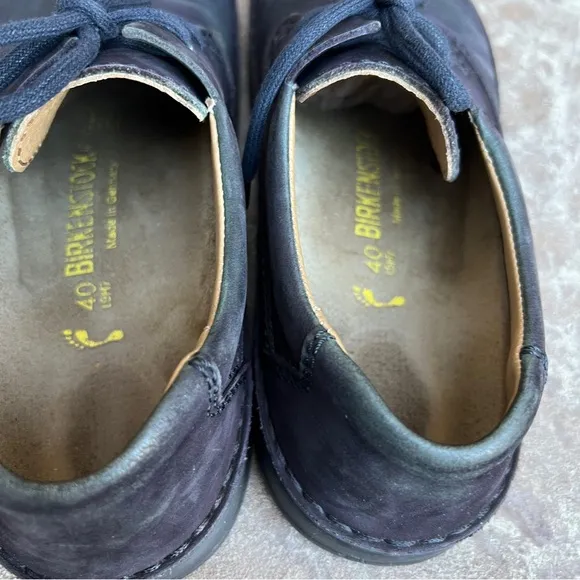 Birkenstock Memphis Black Suede Shoes Sz 40