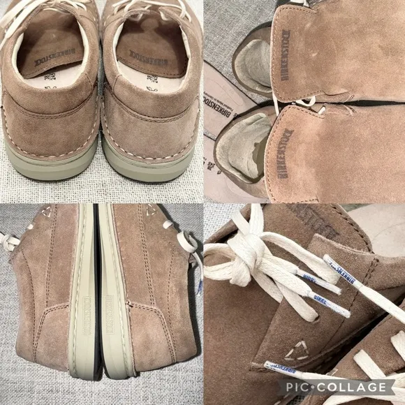 Birkenstock Memphis Unisex Taupe Suede Leather Shoes Size 38 L 7/M 5 Regular Fit