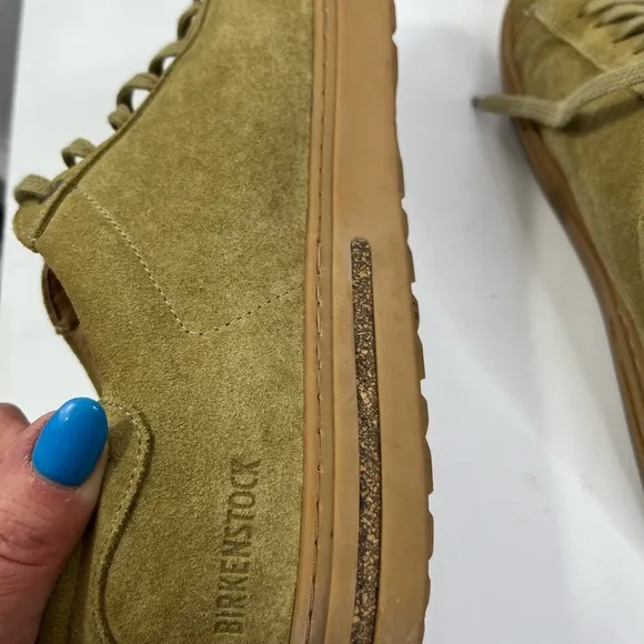Birkenstocks light green suede athletic shoes, Bend Low Decon. euro size 43