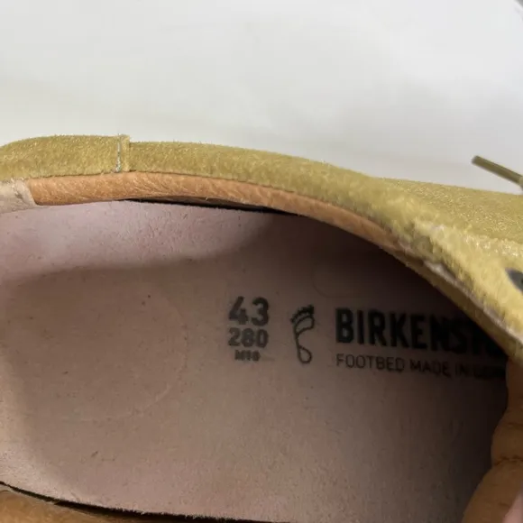 Birkenstocks light green suede athletic shoes, Bend Low Decon. euro size 43