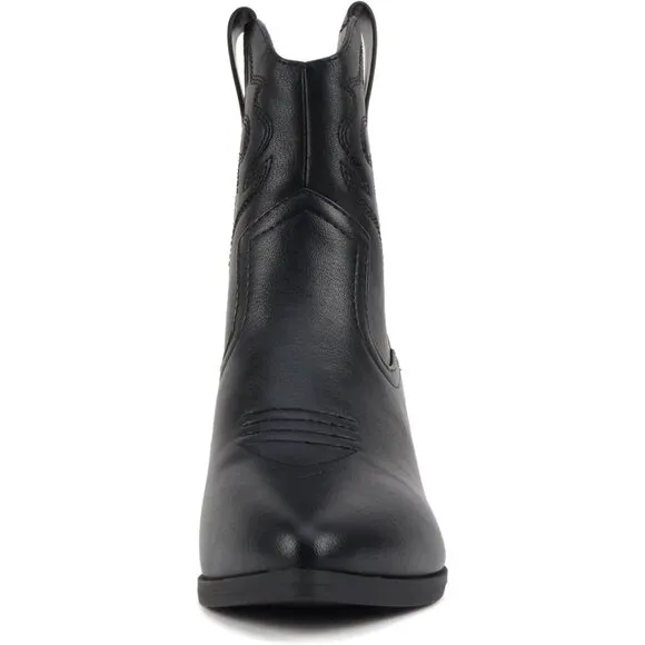 Blazing Ankle Boot Women Black Pointe Toe Camouflage