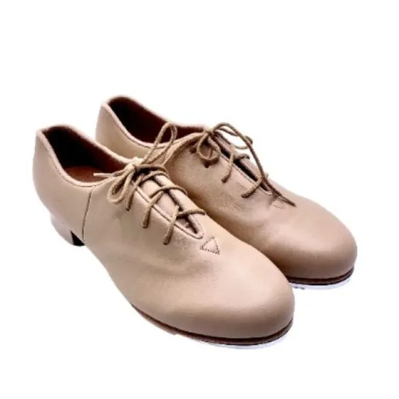 Bloch Beige Leather Tap Shoes Bloch Size 6 Oxford Unisex Audeo Lace Up  S0381L