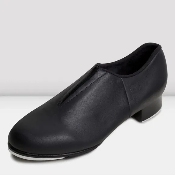 BLOCH Ladies 9.5 Tap Flex Slip On Black Leather Tap Shoes