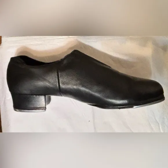 BLOCH Ladies 9.5 Tap Flex Slip On Black Leather Tap Shoes