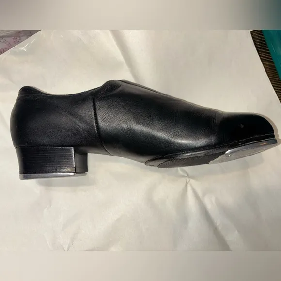 BLOCH Ladies 9.5 Tap Flex Slip On Black Leather Tap Shoes