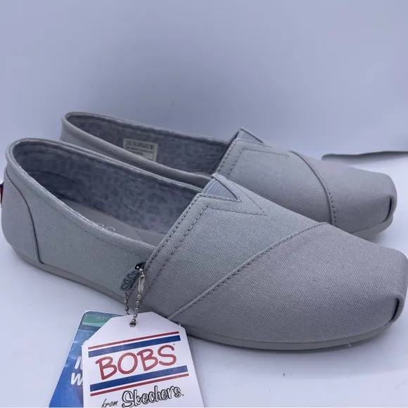 Bobs for Skechers memory foam arc pillow casual slip ons gray shoes Size 7.5