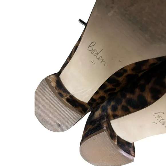 Boden Brown Tan Block Heel Shoes