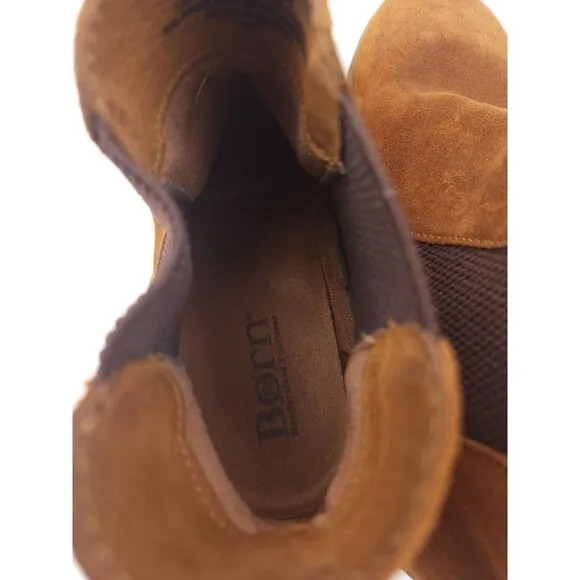 Born Women's Brody Chelsea Boot Glazed Ginger Distressed Leather Size 11 Brown