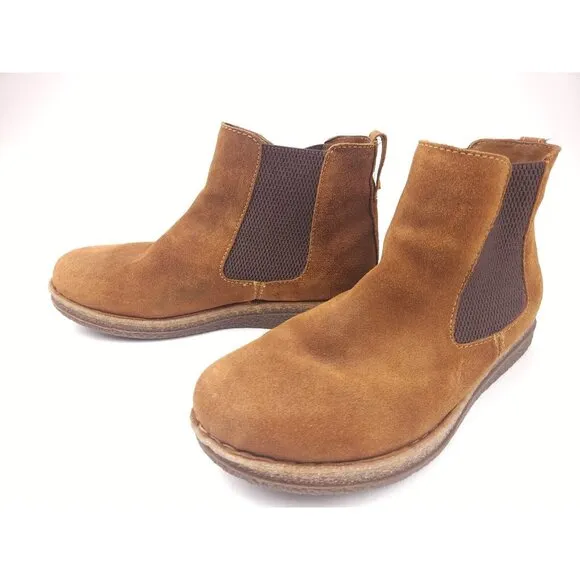 Born Women's Brody Chelsea Boot Glazed Ginger Distressed Leather Size 11 Brown