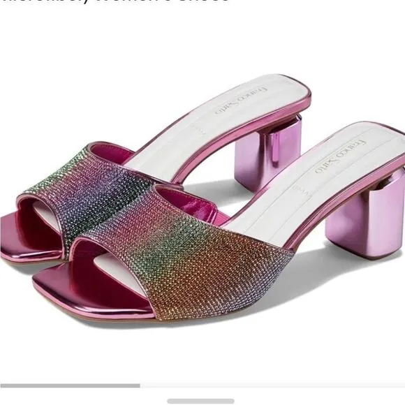 BRAND NEW FRANCO SARTO LINLEY JEWELED MICROFIBER WOMEN'S SANDAL