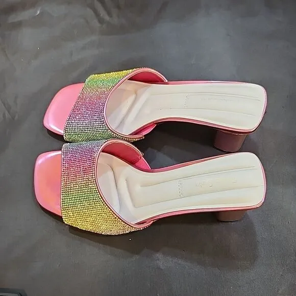 BRAND NEW FRANCO SARTO LINLEY JEWELED MICROFIBER WOMEN'S SANDAL