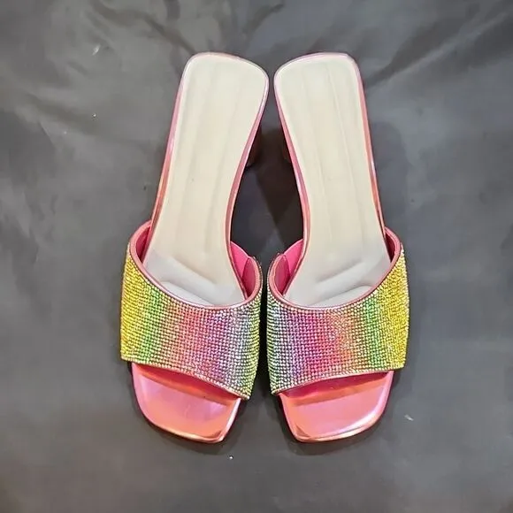 BRAND NEW FRANCO SARTO LINLEY JEWELED MICROFIBER WOMEN'S SANDAL