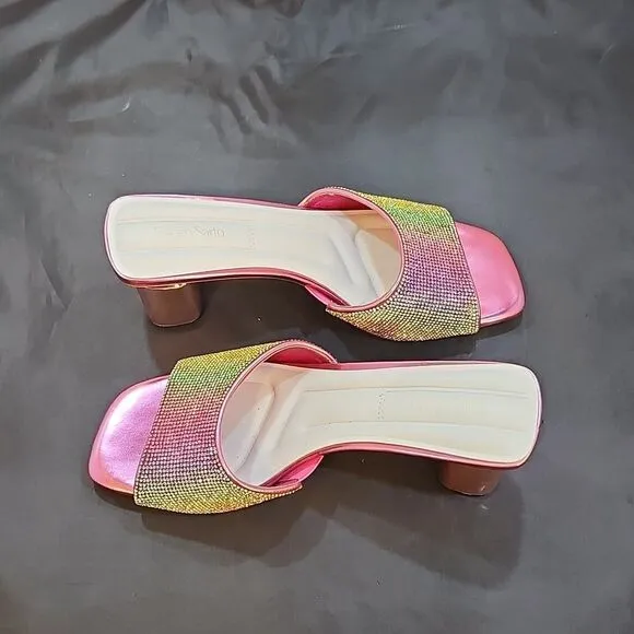 BRAND NEW FRANCO SARTO LINLEY JEWELED MICROFIBER WOMEN'S SANDAL