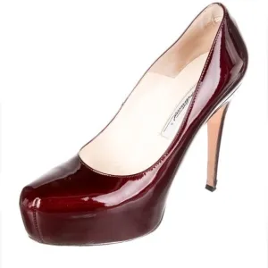 Brian Atwood Burgundy Platform Heels size 7.5