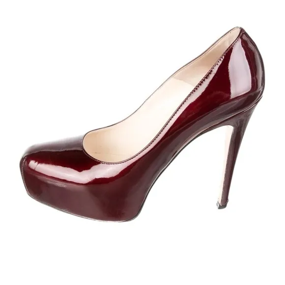 Brian Atwood Burgundy Platform Heels size 7.5