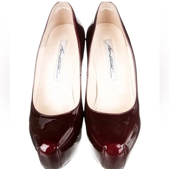 Brian Atwood Burgundy Platform Heels size 7.5