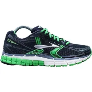 Brooks Adrenaline GTS 14 Road Running Shoes BioMoGo Lace Up Mesh Black Green 9.5