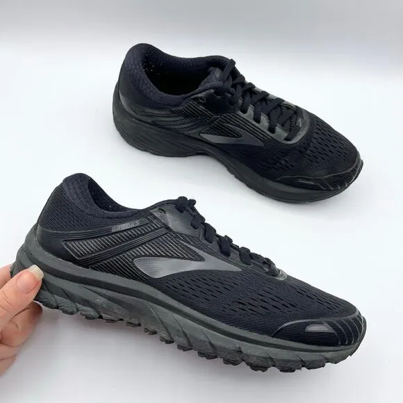 Brooks Adrenaline GTS 18 Running Shoes Black Womens Size 8 Sneakers 1202681B026