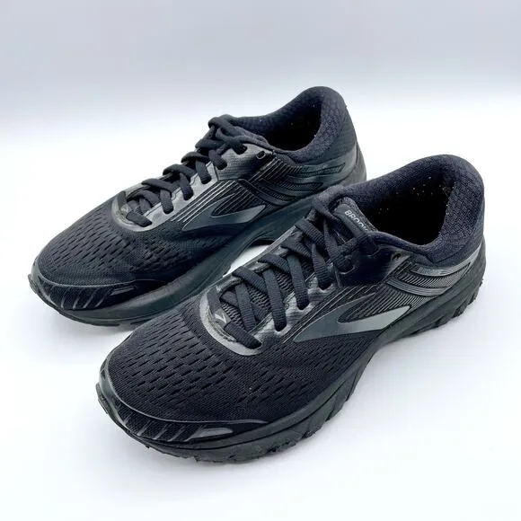 Brooks Adrenaline GTS 18 Running Shoes Black Womens Size 8 Sneakers 1202681B026