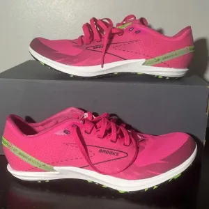 Brooks Draft XC Pink Cross Country Running Shoes Mens Size 9.5 100039-1D-661