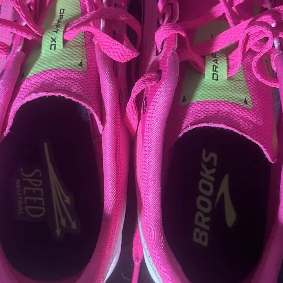 Brooks Draft XC Pink Cross Country Running Shoes Mens Size 9.5 100039-1D-661