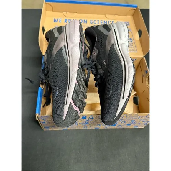 Brooks Ghost 15 Black Rose Gold Running Shoes Sneakers 7 Wide