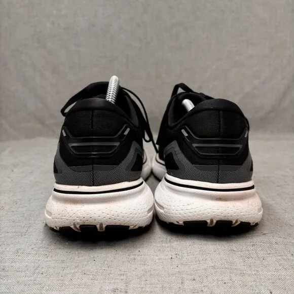 Brooks Ghost 15 Running Shoes Black White Mesh Rubber Lace Up Men's 11