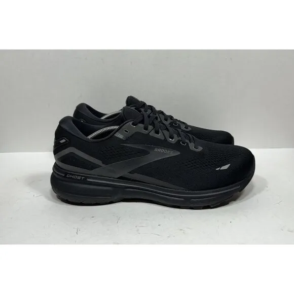 Brooks Ghost 15 Triple Black Sneakers Running Shoes Men’s Sz 12.5 4E Extra Wide