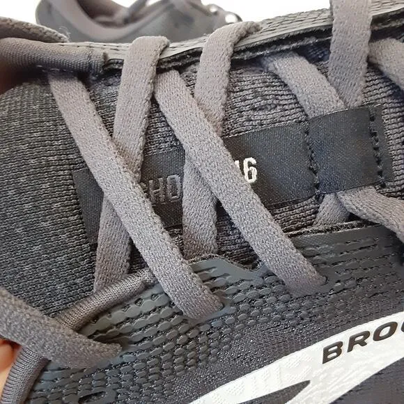 Brooks Ghost 16 Running Shoes Mens 13 2E Black Mesh Training Sneakers New In Box