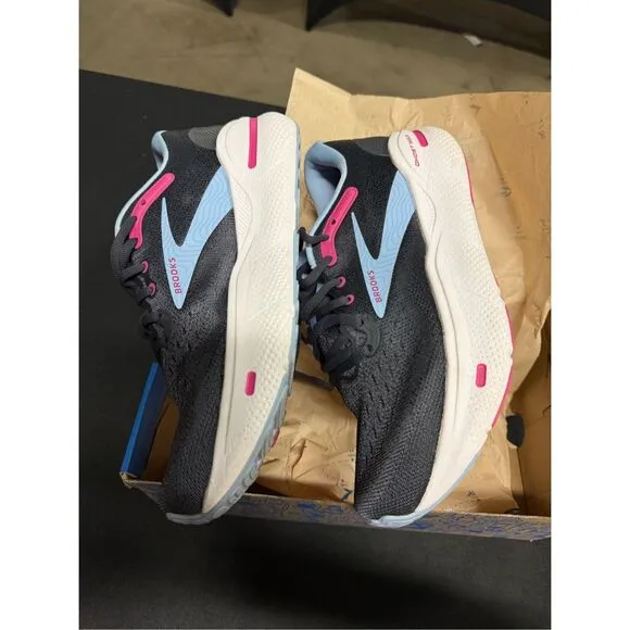 Brooks Ghost Max Ebony Open Air Lilac Rose Running Shoes Sneakers 8 Wide