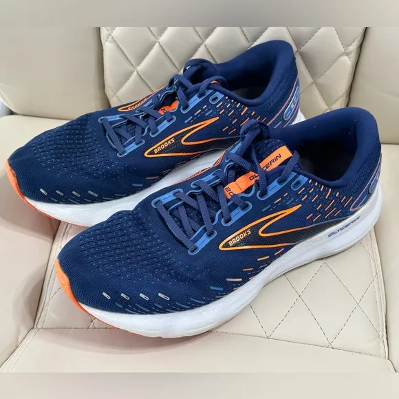 BROOKS Glycerin 20 men’s running shoes size 11.5 wide width blue orange