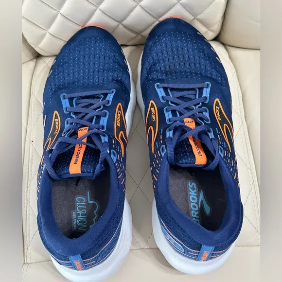 BROOKS Glycerin 20 men’s running shoes size 11.5 wide width blue orange