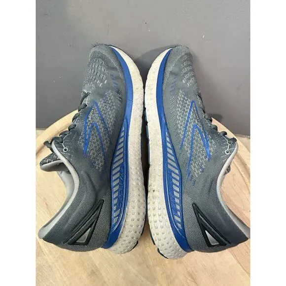 Brooks Glycerin GTS 19 Men's 12 2E Wide Running Shoes Gray Blue 1103572E095