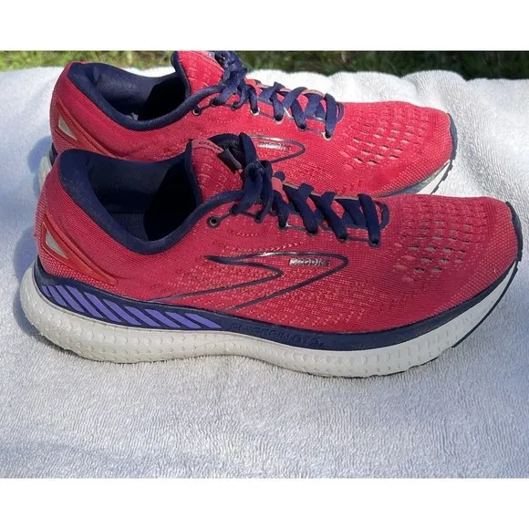 Brooks Glycerin GTS 19 Running Shoes Womens 8.5 Pink Comfort Cushion 1203441B623